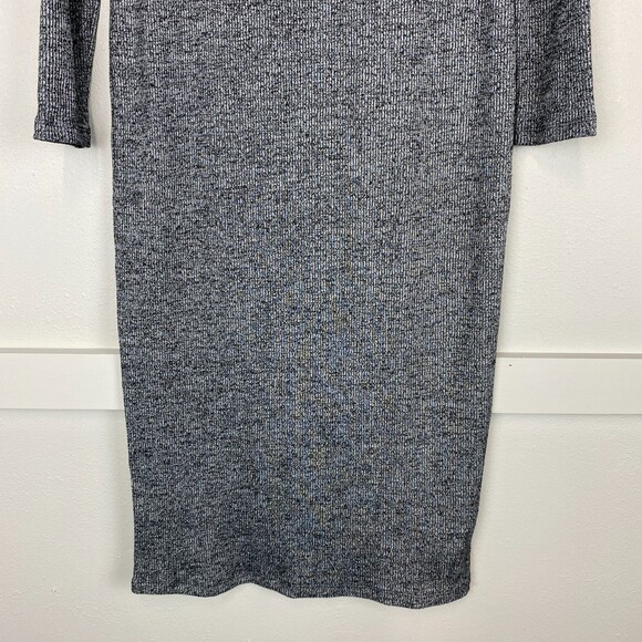 NWT GAP Grey Ribbed Turtleneck Long Sleeve Midi Maxi Casual Dress Small - Picture 4 of 9